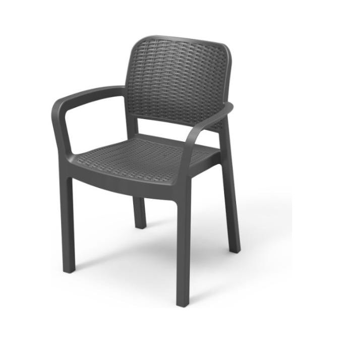 Keter Set 4 Sedie Bella Mono Chair Grafite