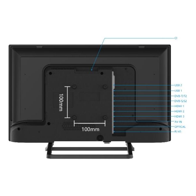[ComeNuovo] Smart Tech Tv Led 24HA10T3 24 pollici Hd Smart tv Android 9.0 Quad Core 1G-8G Dolby Audio Bluetooth 2T2R Wi-Fi DVB-T2-C-S2 H.265
