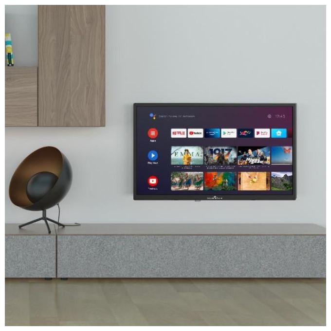 Smart Tech Tv Led 24HA10T3 24 pollici Hd Smart tv Android 9.0 Quad Core 1G-8G Dolby Audio Bluetooth 2T2R Wi-Fi DVB-T2-C-S2 H.265