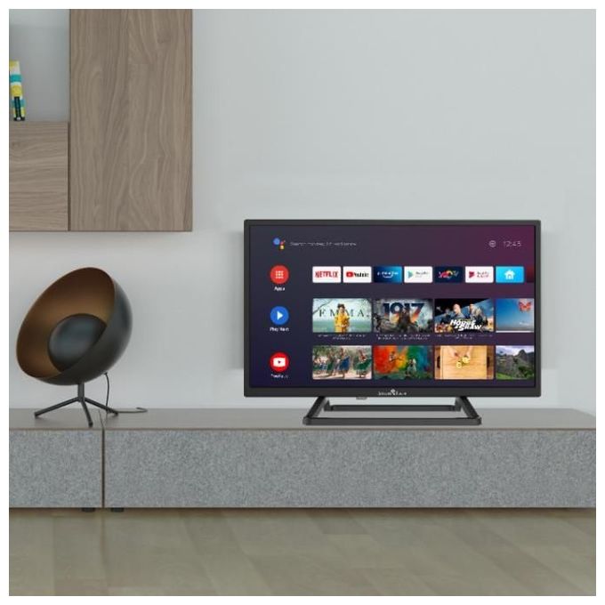 Smart Tech Tv Led 24HA10T3 24 pollici Hd Smart tv Android 9.0 Quad Core 1G-8G Dolby Audio Bluetooth 2T2R Wi-Fi DVB-T2-C-S2 H.265