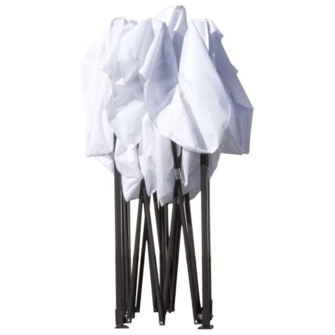Gazebo richiudibile pieghevole 3 X 3 Bianco ricoperto in PVC impermeabile Con Sacca