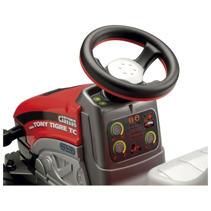 Peg Perego Trattore a Pedali Mini Tony Tigre con Rimorchio