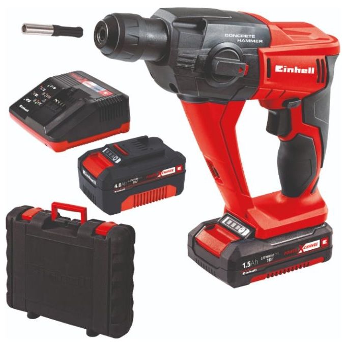 Einhell Martello Tassellatore A Batteria Te-HD 18 Li Funzione Martello Avvitamento e Foratura Alta Prestazione