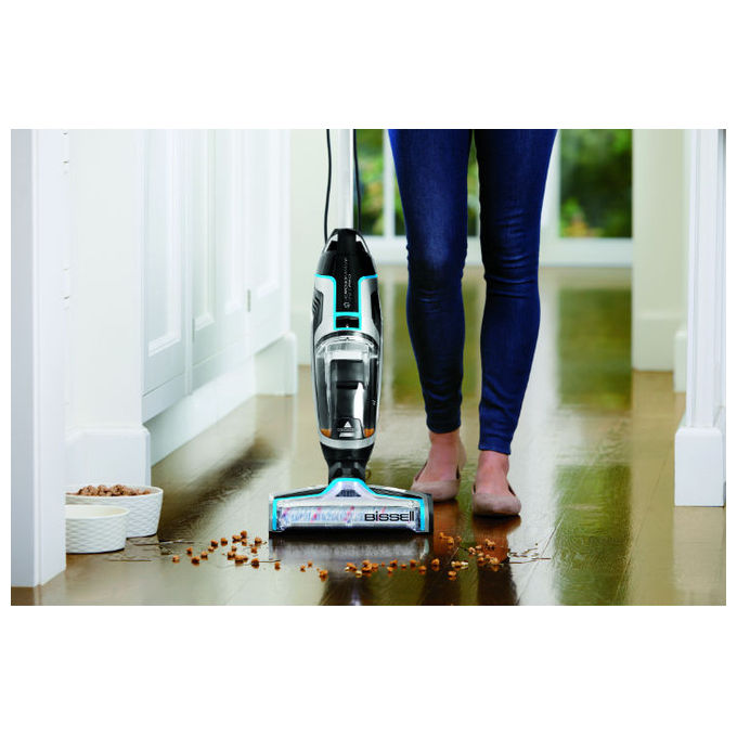 BISSELL 2225N CrossWave Pet Pro Aspirapolvere Lavapavimenti Multifunzione 3-in-1 Potenza 560 Watt Capacita' 0,82 Litri Titanio e Bosanova Blu