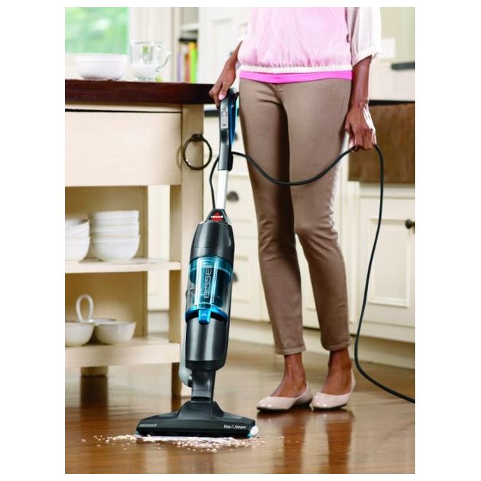 Bissell 1977N Scopa a Vapore 2 in 1 Vac and Steam 1600W Blu Titanio Nero