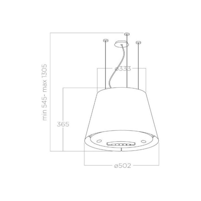 Elica PRF0120354A EASY UX IX-F-50 Cappa a Isola Classe energetica A 3 Velocita' Filtrante 50 cm Inox