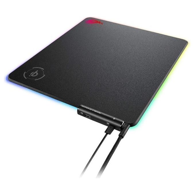 ASUS ROG Balteus Qi RGB Tappetino Mousepad Ricarica Wireless Illuminazione RGB Aura Sync a 15 Zone USB Antiscivolo