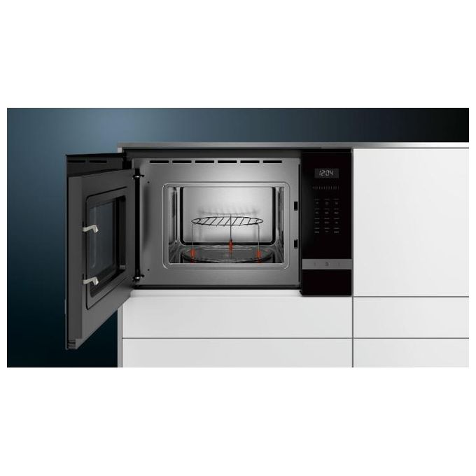 Siemens BE525LMS0 iQ500 Forno a Microonde da Incasso con Grill cookControl 8 programmi automatici 38 cm Acciaio Inox-Nero