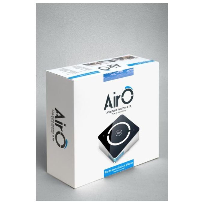 Baraldi 01AIRO40BLST Purificatore d'Aria AirO' Motore 45 m3-h Nero Acciaio - Vetro Sintetico