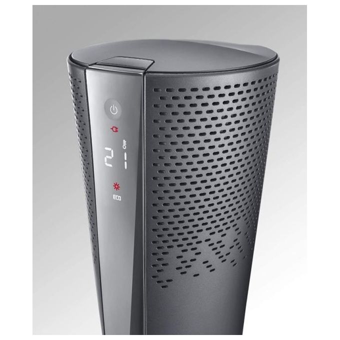 De’Longhi HFX85W20C - Purificatore d’aria per ambienti fino a 30 m², filtrazione HEPA, 60 dB, funzione riscaldamento-ventilazione, termostato digitale e telecomando, Bianco