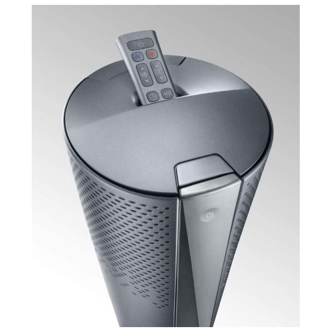 De’Longhi HFX85W20C - Purificatore d’aria per ambienti fino a 30 m², filtrazione HEPA, 60 dB, funzione riscaldamento-ventilazione, termostato digitale e telecomando, Bianco
