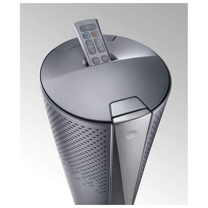 De’Longhi HFX85W20C - Purificatore d’aria per ambienti fino a 30 m², filtrazione HEPA, 60 dB, funzione riscaldamento-ventilazione, termostato digitale e telecomando, Bianco