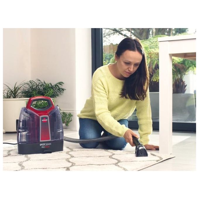 BISSELL 36988 SpotClean Pulitore portatile e Lavamoquette per Macchie ed Aloni Capacita' 1,4 Litri Bianco e Rosso