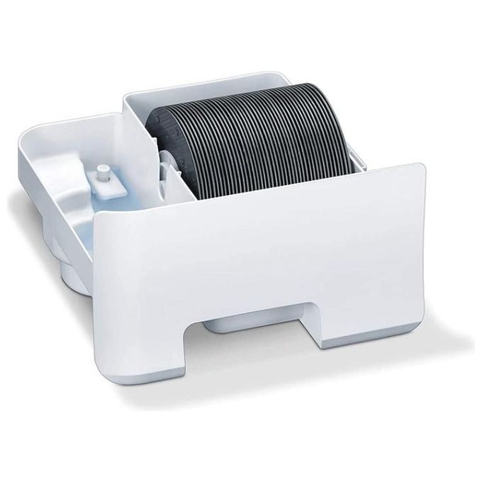 Beurer LR 330 - Purificatore d’aria per ambienti fino a 35 m², tecnologia 3‑strati (prefiltro + HEPA + carbone attivo), silenziosita' 20-50 dB, funzioni principali: umidificatore integrato 4,6 L, timer, modalita' automatica e notturna, Colore Bianco