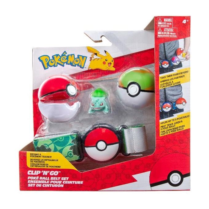 Rei Toys Set Personaggio Pokemon Clip n'Go Pokeball con Cintura