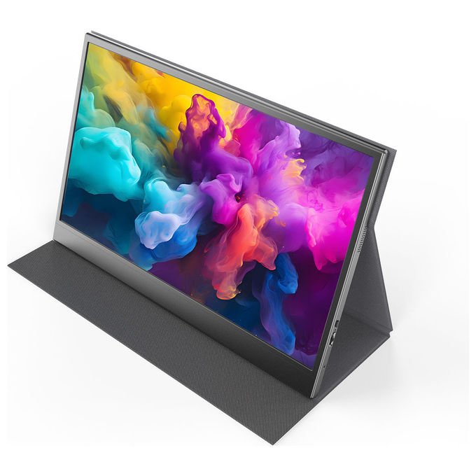 Denver PMO-15604 Monitor Portatile 39,6 cm (15.6'') LED Full HD 1920 x 1080 Pixel IPS HDR USB Type-C 3,5 mm colore Nero