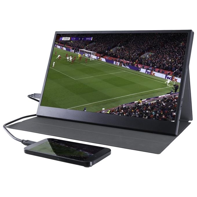 Denver PMO-15604 Monitor Portatile 39,6 cm (15.6'') LED Full HD 1920 x 1080 Pixel IPS HDR USB Type-C 3,5 mm colore Nero