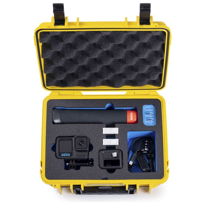 BandW International PP.66.Y.GOPRO13 BandW Outdoor Action Case Tipo PP.66 per GoPro HERO 9-13 Impermeabile in Polipropilene colore Giallo