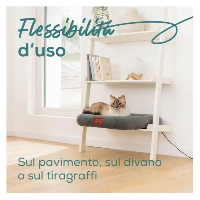 Beurer PP 250 Kira Cuccia riscaldante imbottita (58 x 50 x 10 cm) con 2 livelli di temperatura - 4 timer impostabili - cavo anti-morso rivestito in metallo e plastica (resistente a morsi graffi e con impermeabilita' di classe IPX7) - Sicurezza aggiuntiva