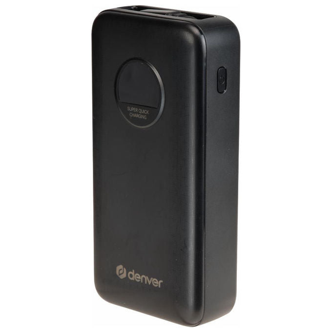 Denver PQC-20065 Power Bank 20000 mAh con Ricarica Rapida PD65W e Display Integrato colore Nero