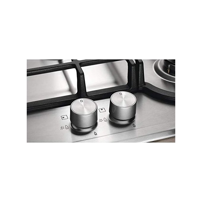 Electrolux PQF645UOX Piano Cottura a Gas 4 Fuochi Griglie in Ghisa Flush VerticalFlame 60 cm Acciaio Inox