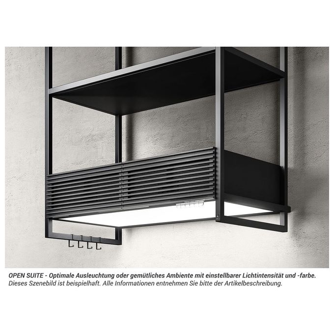 Elica OPEN SUITE BL MAT-F-160 Cappa a parete Filtrante Portata 526 m3-h 160cm Nero effetto soft touch BlPRF0167007