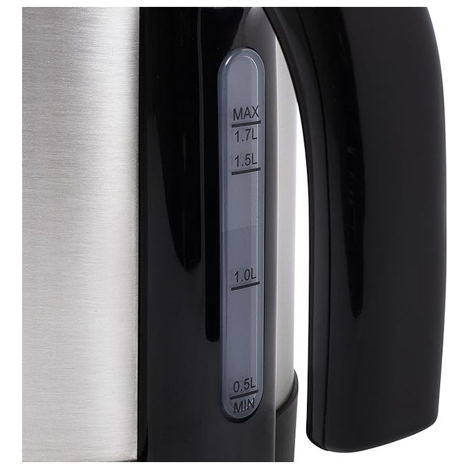 Princess 236039 Bollitore 2200W 2.7 Litri Nero Acciaio Inox Spazzolato