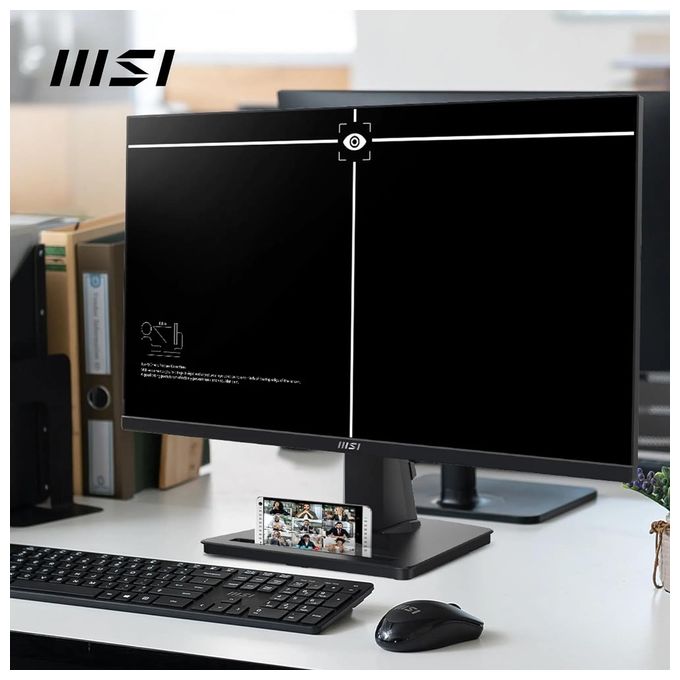 MSI PRO MP251 Monitor 24,5'' IPS FHD (1920x1080), 100Hz, 1ms, altoparlanti integrati, Eye-friendly, FreeSync, 1x HDMI e 1x DP, VESA - HDMI 1.4b, D-Sub (VGA)