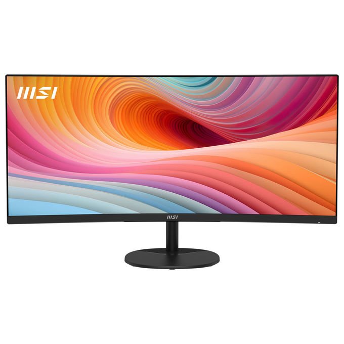 MSI PRO MP341CQ E12 Monitor 34'' UWQHD VA Curvo 1500R 120Hz 1ms Adaptive-Sync HDR Altoparlanti colore Nero