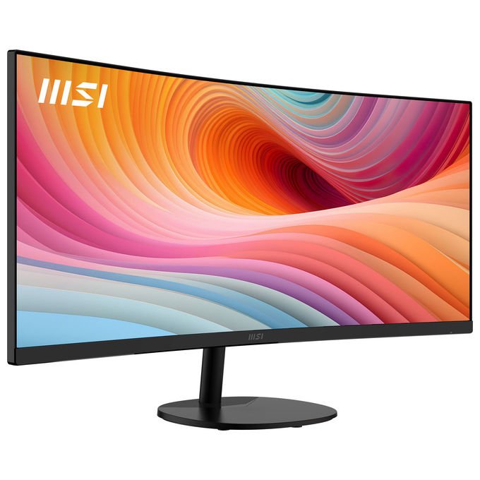 MSI PRO MP341CQ E12 Monitor 34'' UWQHD VA Curvo 1500R 120Hz 1ms Adaptive-Sync HDR Altoparlanti colore Nero