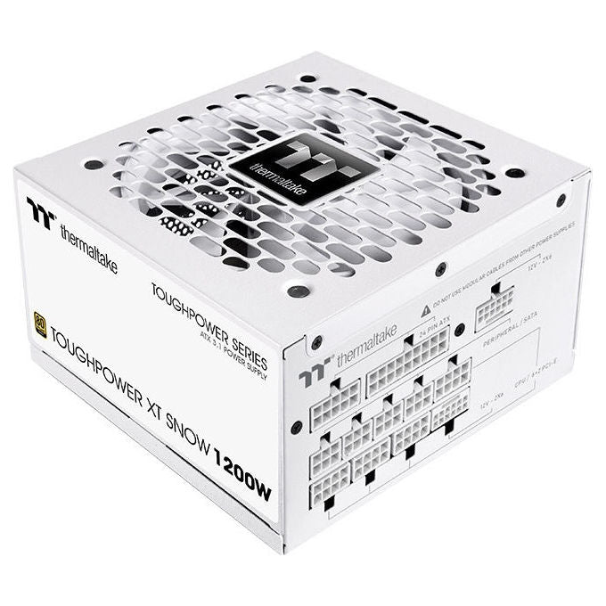 Thermaltake PS-TPX-1200FNFAGE-W Toughpower XT Snow Alimentatore ATX 3.1 1200W 80 Plus Gold PCIe 5.1 12V-2x6 Completamente Modulare Smart Zero Fan Ventola 120 mm Bianco