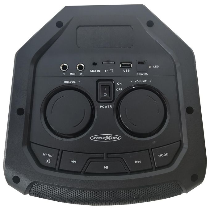 Reflexion PS09BT Altoparlante Bluetooth Potenza Massima 500 W Funzione Radio FM PLL Stereo Effetto LED Batteria 3000 mAh Microfono Incluso Slot Micro SD Ingresso AUX 3.5 mm Connessione Bluetooth 5.0 colore Multicolore