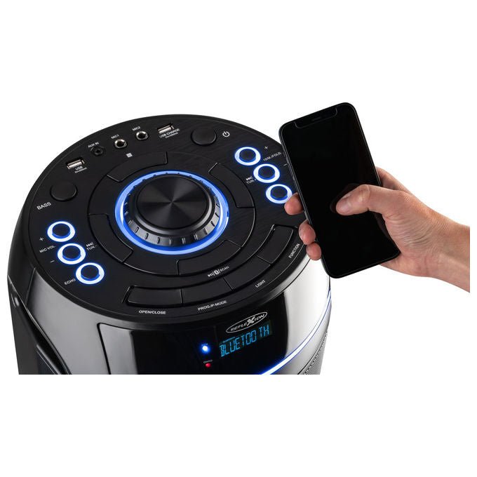 Reflexion PS10CD Altoparlante Portatile con Bluetooth 5.0 CD Radio FM 480 W colore Nero