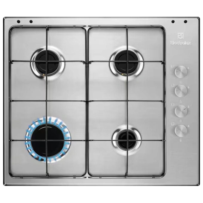 Electrolux EGS6404SX Serie 300 Piano Cottura a Gas 4 Zone 60 cm Acciaio Inox