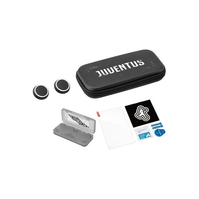 Platum Custodia Videogioco Juventus Starter Kit Nero e Bianco per Nintendo Switch