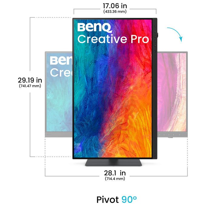 BenQ PV3250U Creative Pro Monitor 32'' 4K 99% DCI-P3 HDR600 Delta E =1 colore Nero