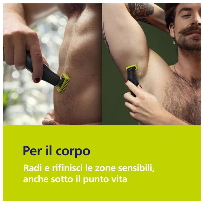 Philips QP6552-15 Regolabarba Batteria 20 lunghezze 0,4-10 mm colore Cromo
