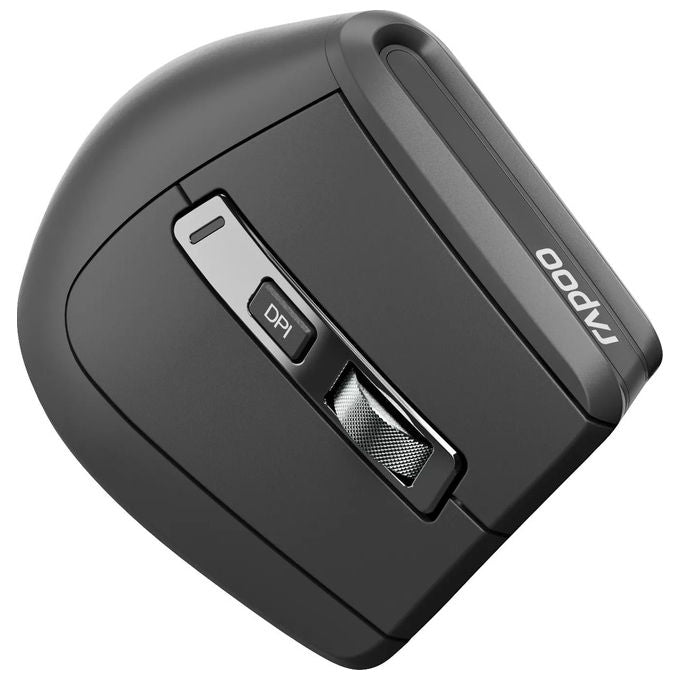 Rapoo EV310M Mouse Wireless Ergonomico 6 Tasti 2400 DPI Connessione Multimodale colore Nero