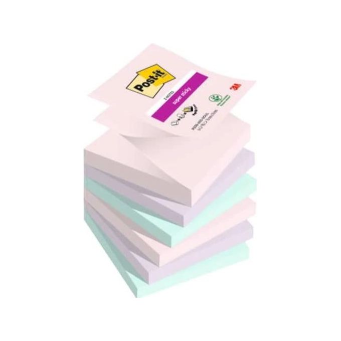 Post-It Confezione 6 Blocchetti 6 Super Sticky Z-Notes 76x76mm Soulful