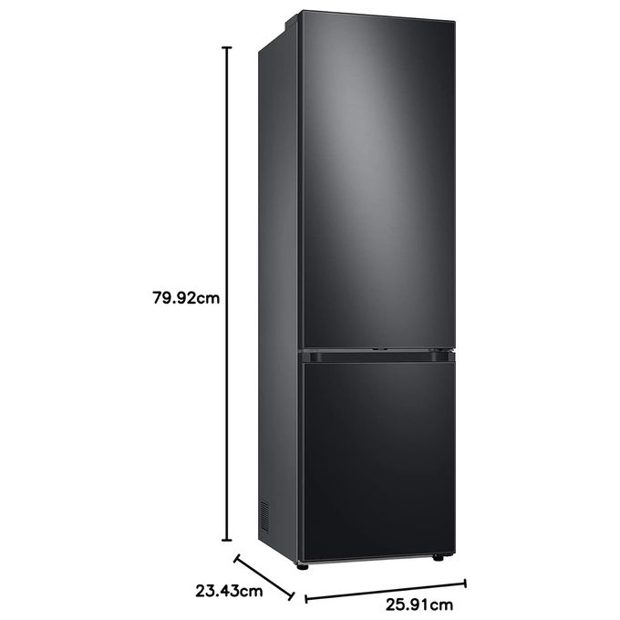 Samsung RB38A7B6AB1 Bespoke Frigorifero Combinato Capacita' 390 Litri Classe energetica A No Frost Premium Twin Cooling Plus 203 cm Nero Black Matte