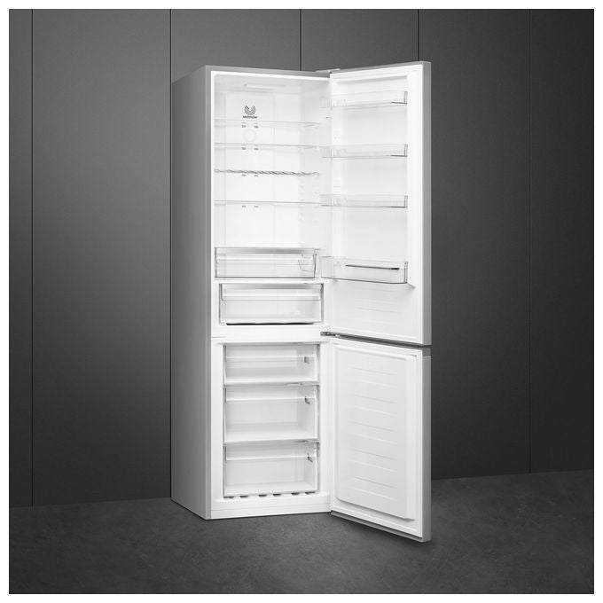 Smeg RC20XDNE – Frigorifero Combinato 331 L, Total No Frost + MultiFlow + KitchenFit con Display, (200 × 60 × 65 cm), Inox