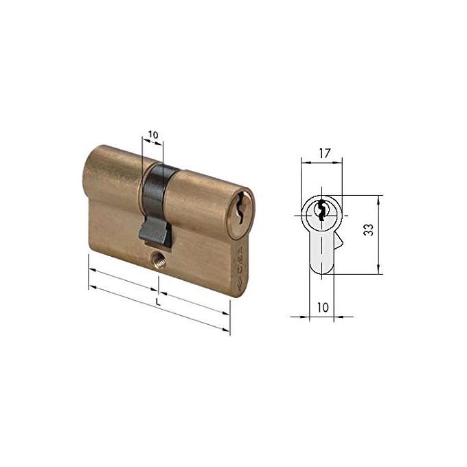 CILINDRO CISA 0G300MM 45+45
