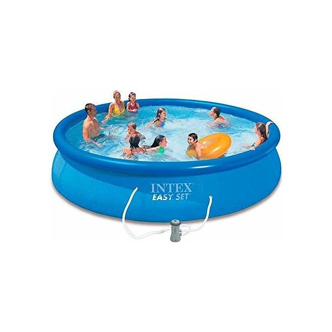 Intex 28158NP Easy Set Piscina Fuori Terra Rotonda 457x84 cm 9792 L Pompa Filtro a Cartuccia 2006 L-h colore Azzurro