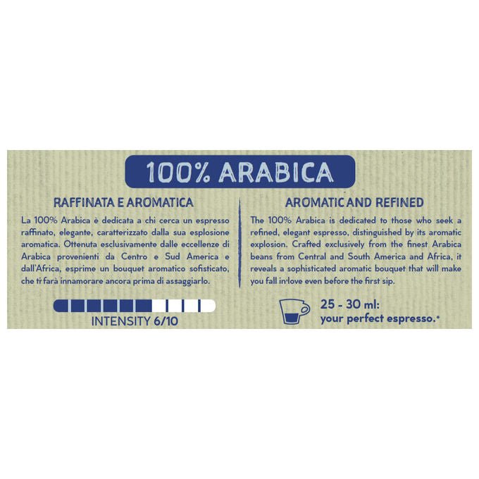Caffe' Borbone REBARABICACOMP050N Le Compostabili Capsule Caffe' Compatibili Nespresso 100% Arabica Intensita' 6-10 50 pz