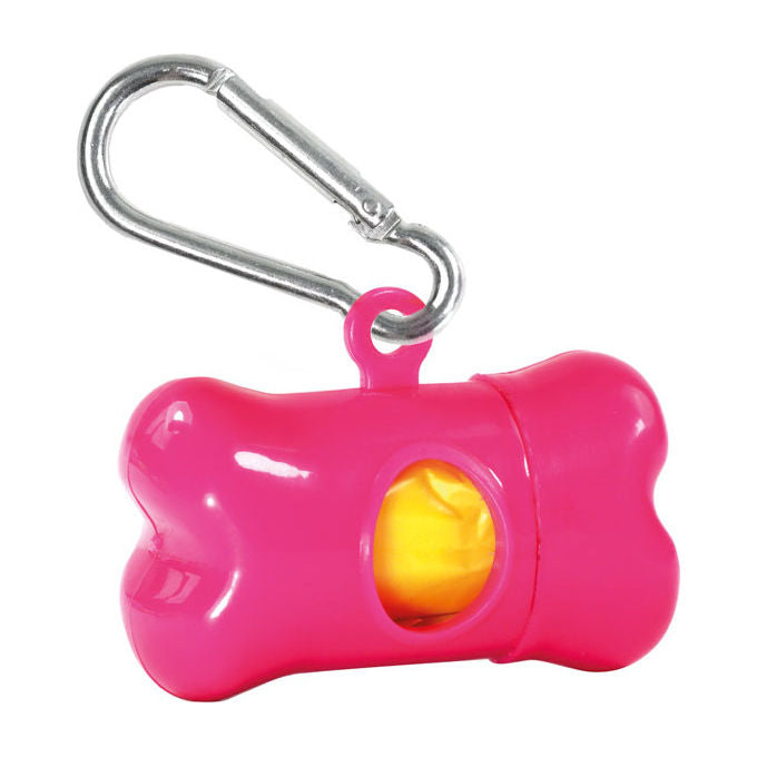 Record Micro dispenser per sacchetti igienici per cani 3 x 5,5 x 3 cm Fucsia
