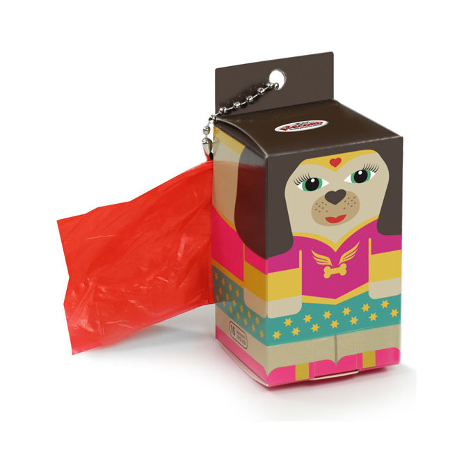 Record Dispenser sacchetti igienici per cani in cartone 6,5 x 4 x 4 cm