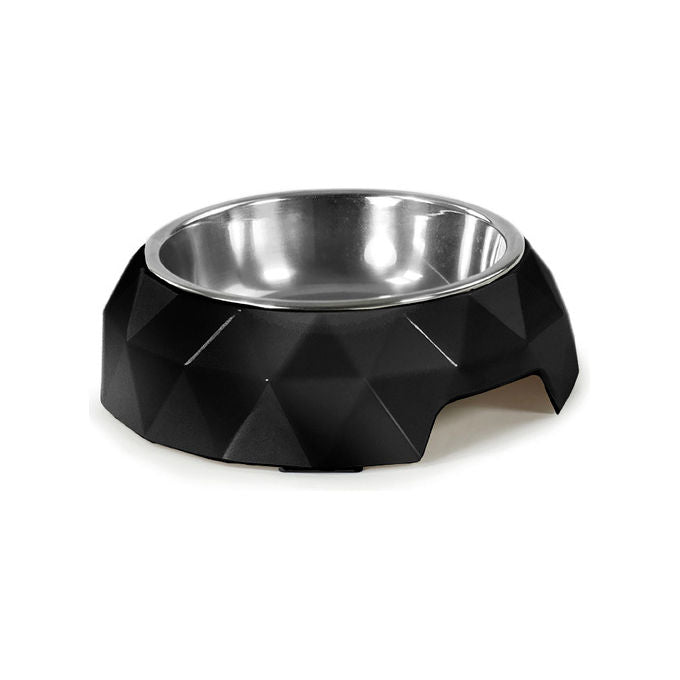 Record Ciotola per cani in acciaio Diamond  14 cm - Capacita' 160 ml Nero