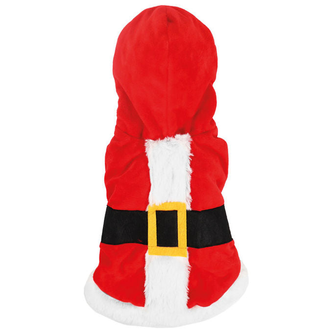 Record Cappottino per cani Babbo Natale XXS - Lunghezza dorso 25 cm Rosso Bianco Nero