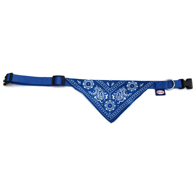 Record Collare per cani in Nylon con bandana XXS - 1 cm-Circonferenza 20-30 cm Blu