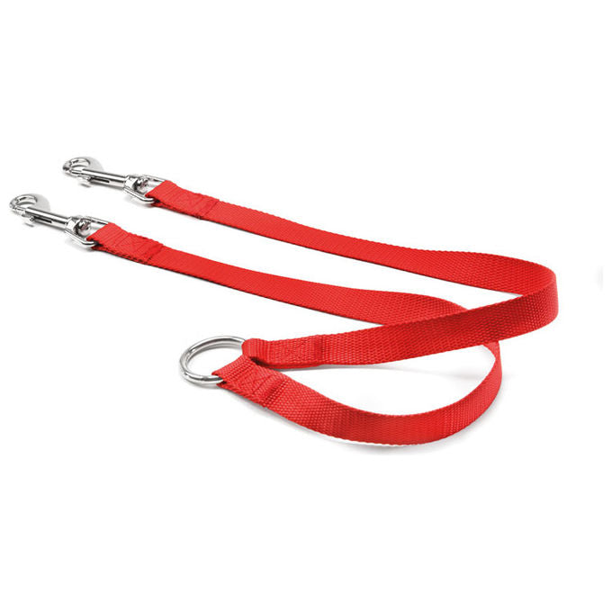 Record Guinzaglio accoppiacani in nylon S - 1,6 cm-Lunghezza 45 cm Rosso